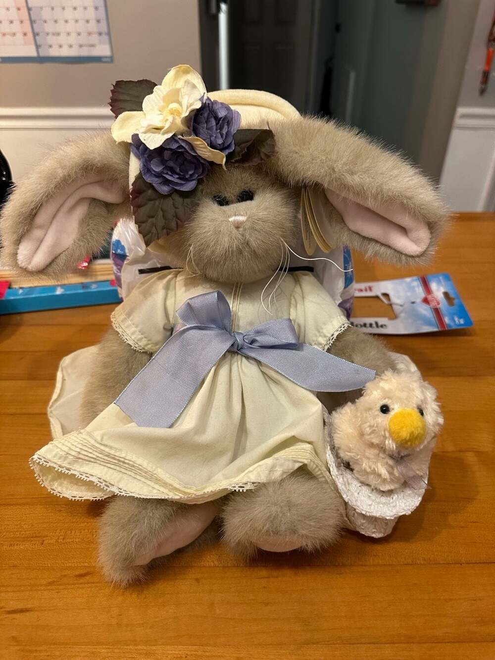 The Bearington Collection Tulip & Ducky 14” Plush Bunny Style 1077 with Chick